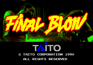 Final Blow title screen for Sega Mega Drive
